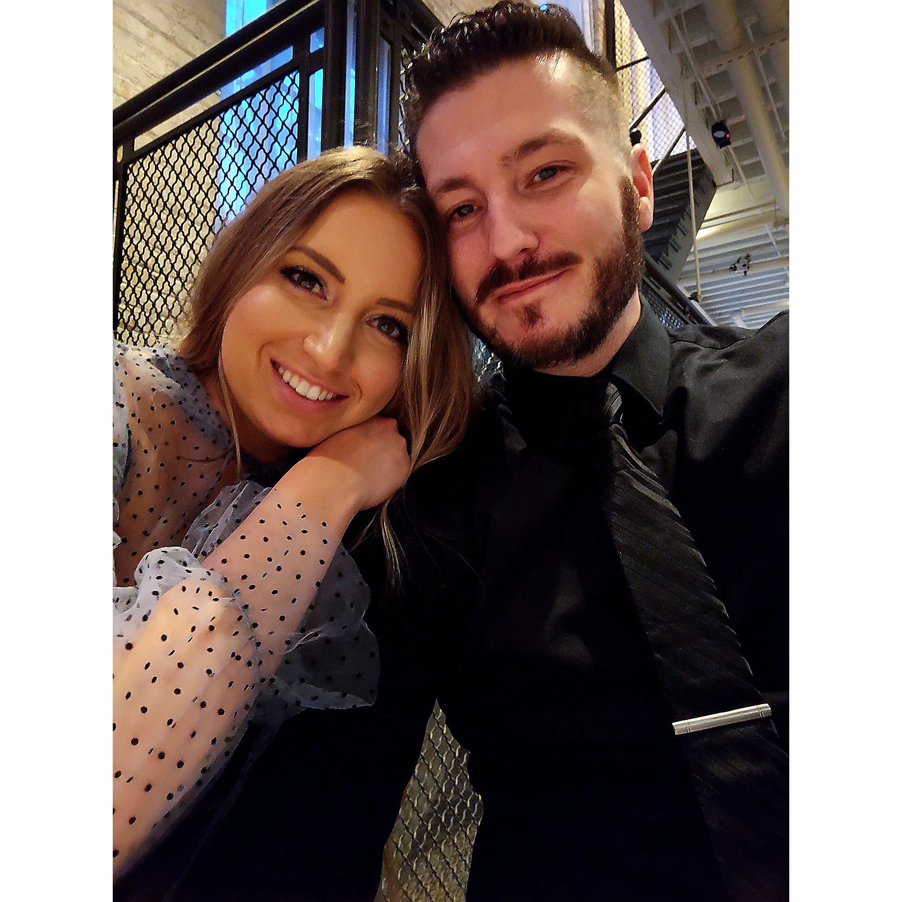 Kelsey and Anthony at a close firends wedding!