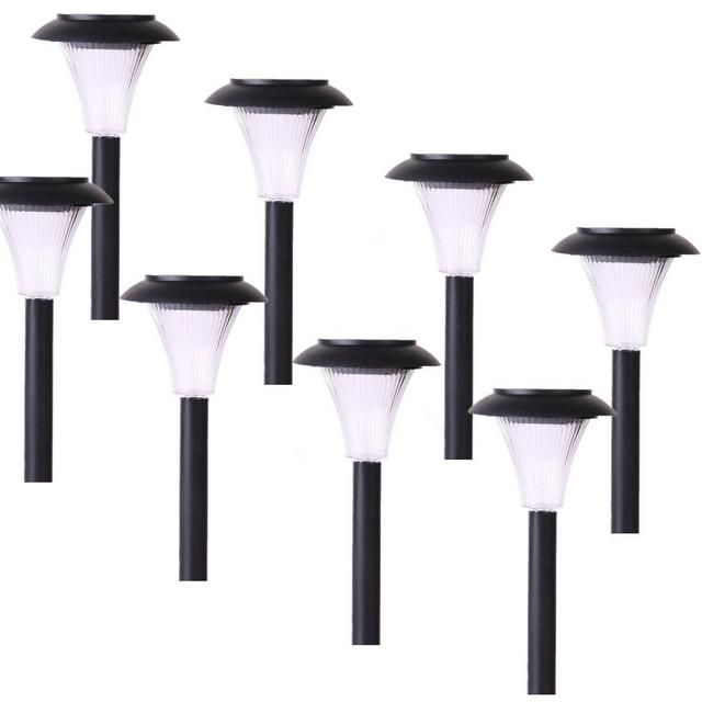 Ohuhu Garden Lights - 8-pack Solar Path Lights for Path, Patio, Deck, Driveway and Garden