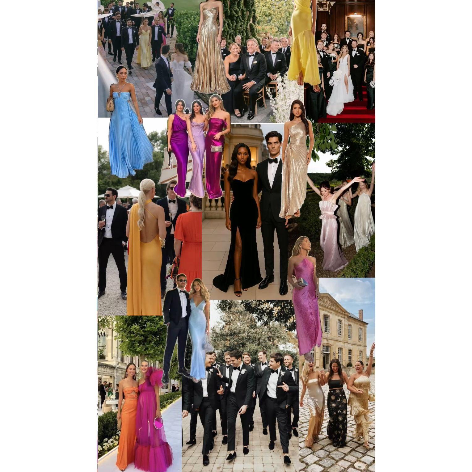Women: A floor-length gown or a very elegant cocktail dress