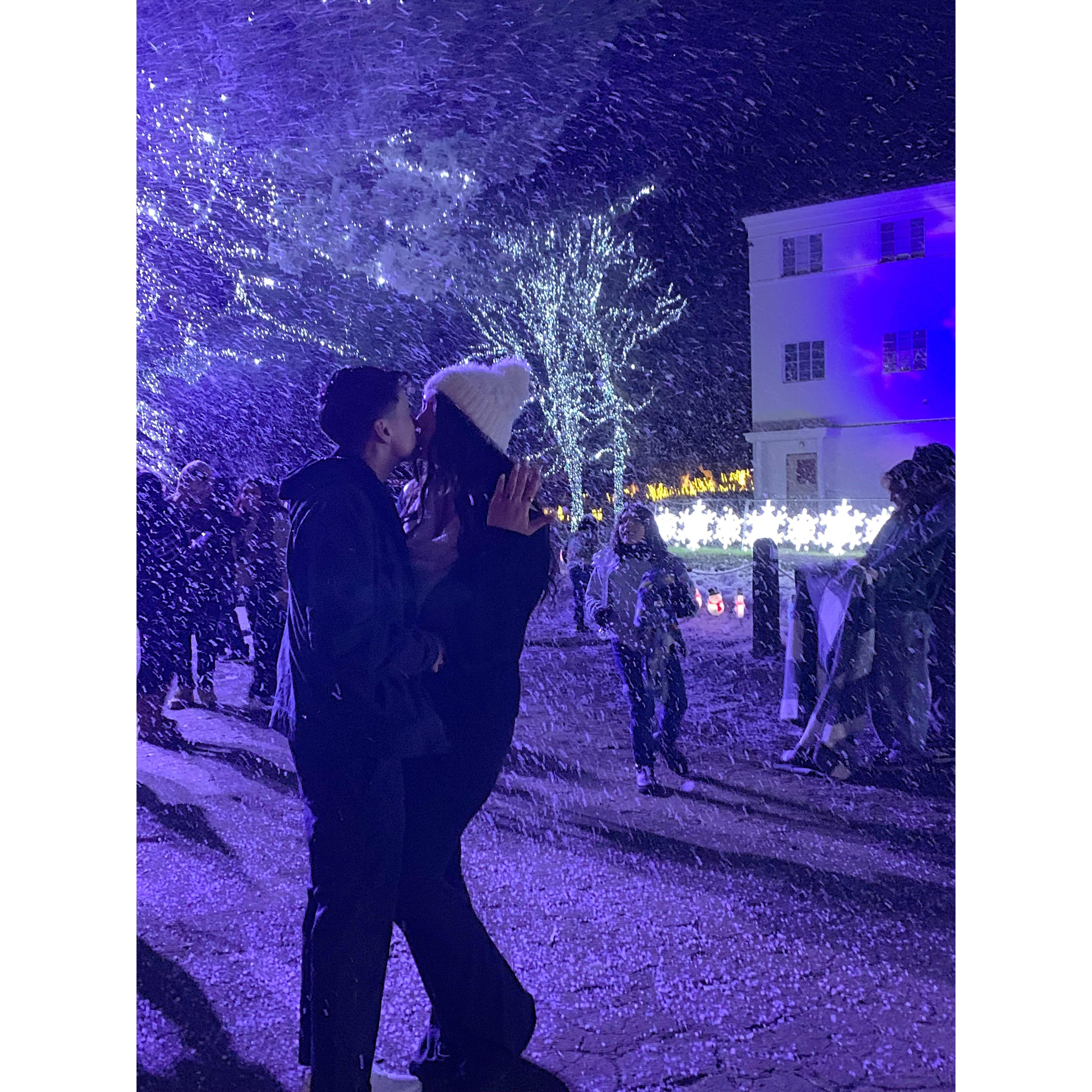 Our Winter wonderland engagement at Holiday Road. 12.17.2023