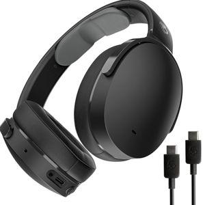 Skullcandy Hesh ANC Wireless Over-Ear Bluetooth Headphones with Extra USB-C Charging Cable, Active Noise Canceling, 22 Hrs Battery, Foldable Lightweight Design, Microphone iPhone Android - True Black