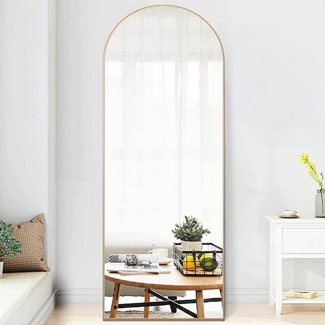 PexFix Arch Full Length Mirror 65”x22” Sleek Design Free Standing Hanging or Leaning Against Wall Dressing Large Mirror for Bedroom - Gold