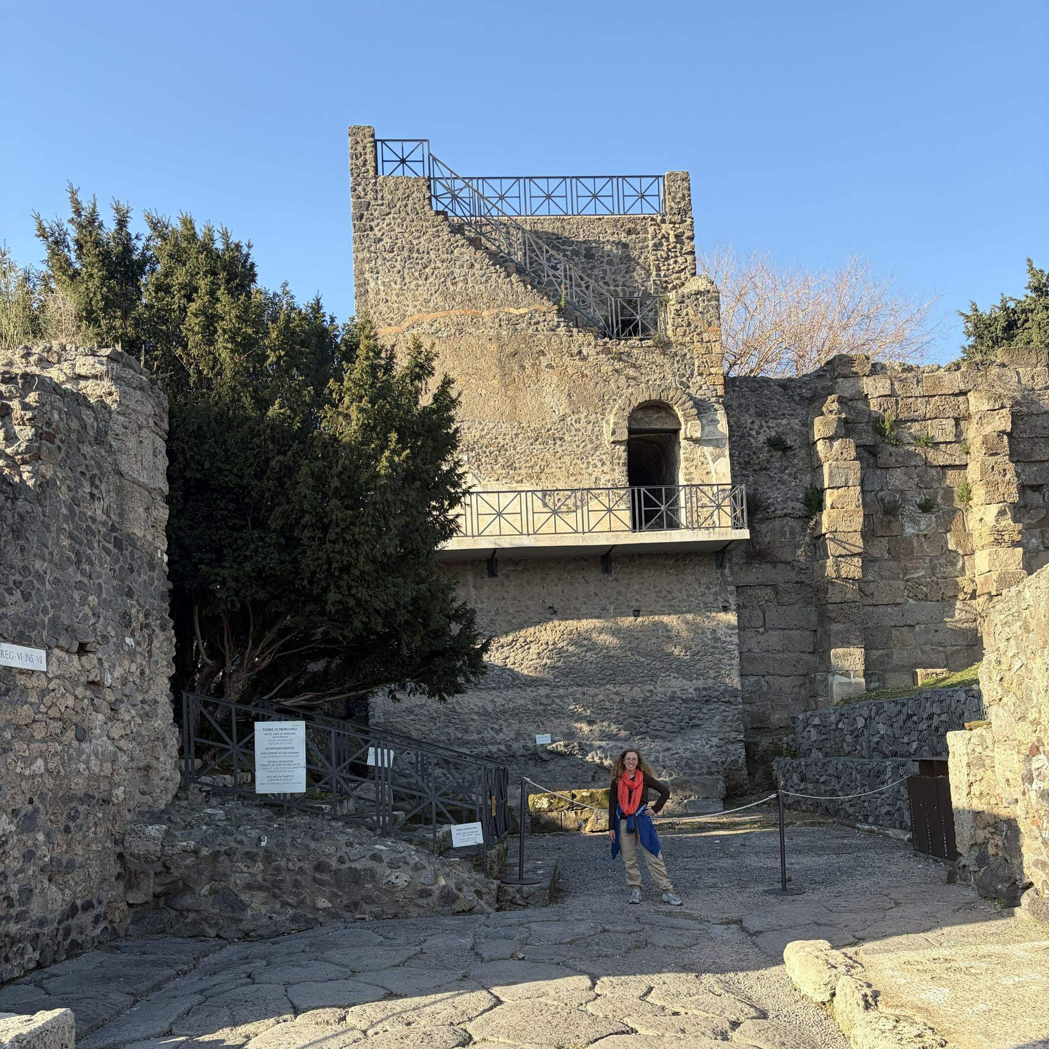 Ready to go in the guard tower and defend Pompeii