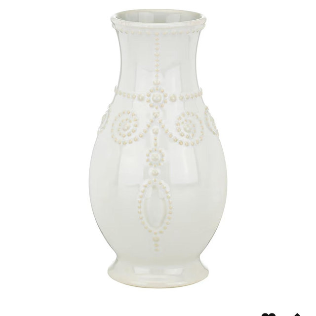 Lenox 858819 French Perle White 8" Fluted Vase