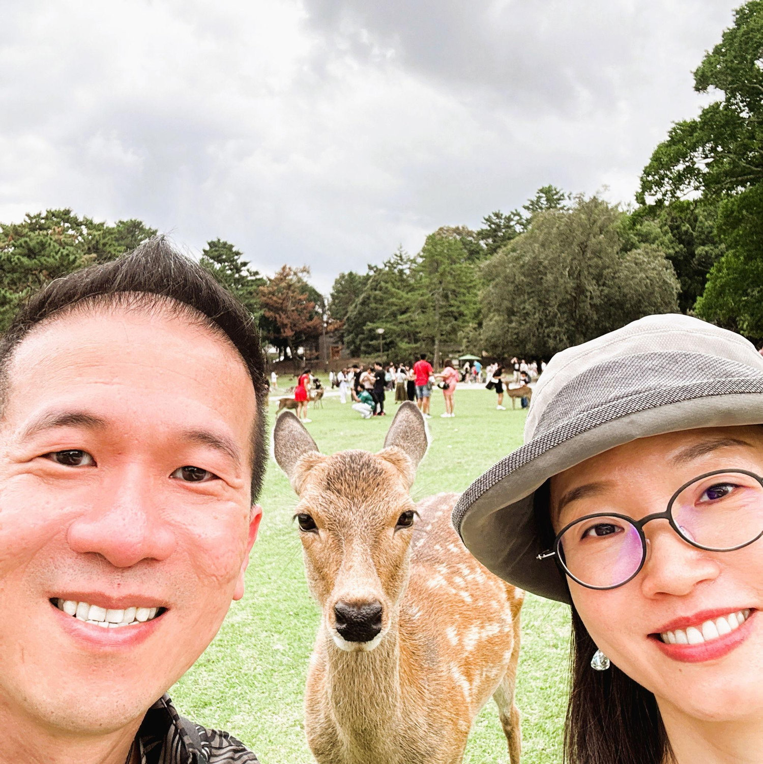 Spending the day with some "deer" friends in Nara, Japan
