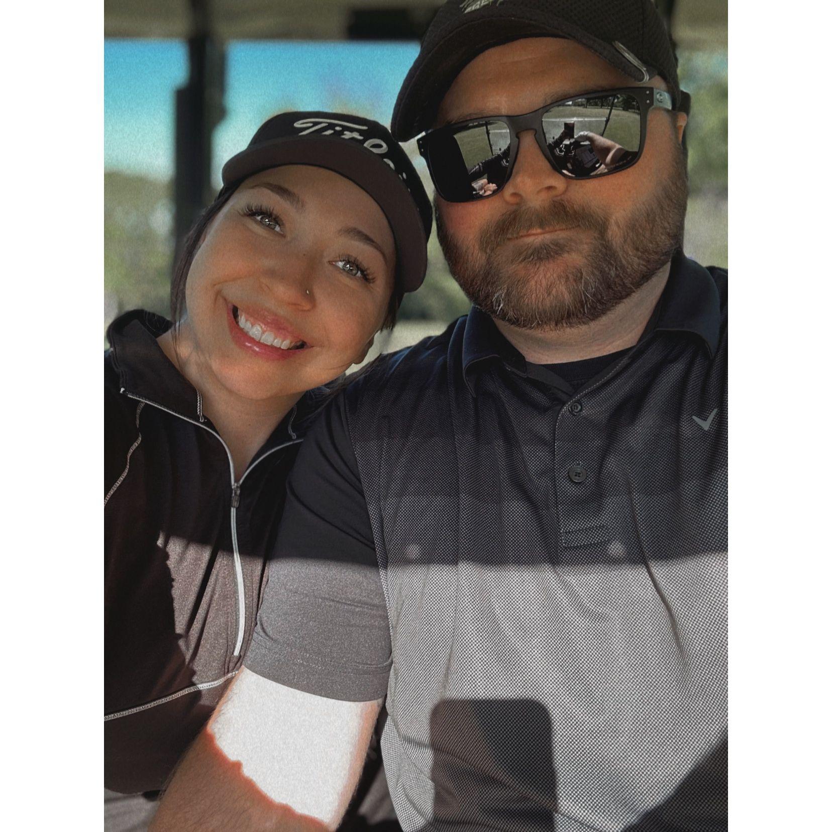 Golfing is one of our favorite things to do together, even though we may  not be so great at it...ha ha.