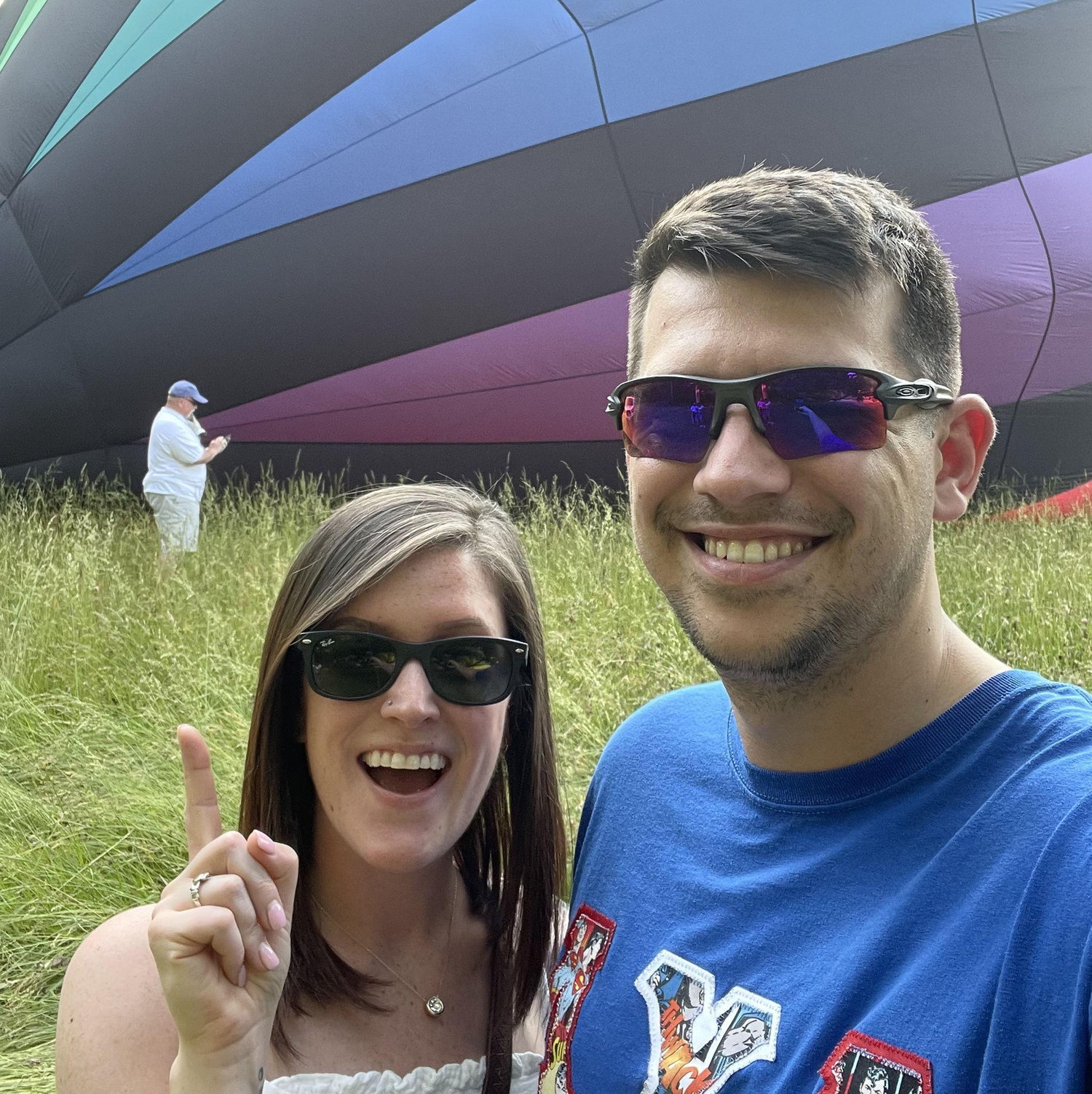 Hot air ballooning in our first year together