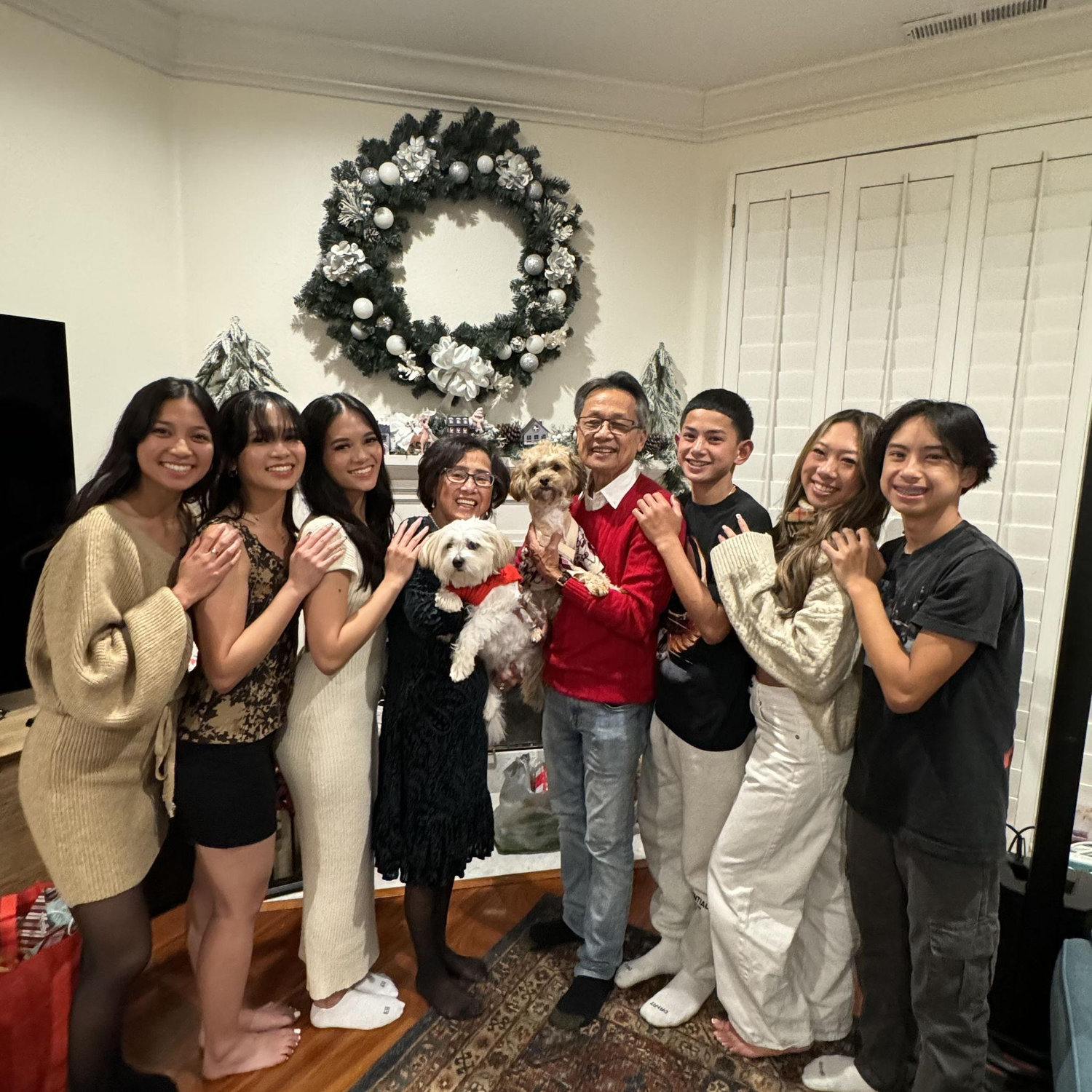 Celebrating Christmas with our grandkids and grandfurbabies.