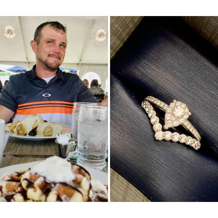 Nothing like Belgian Waffles to go with a shiny new engagement ring!