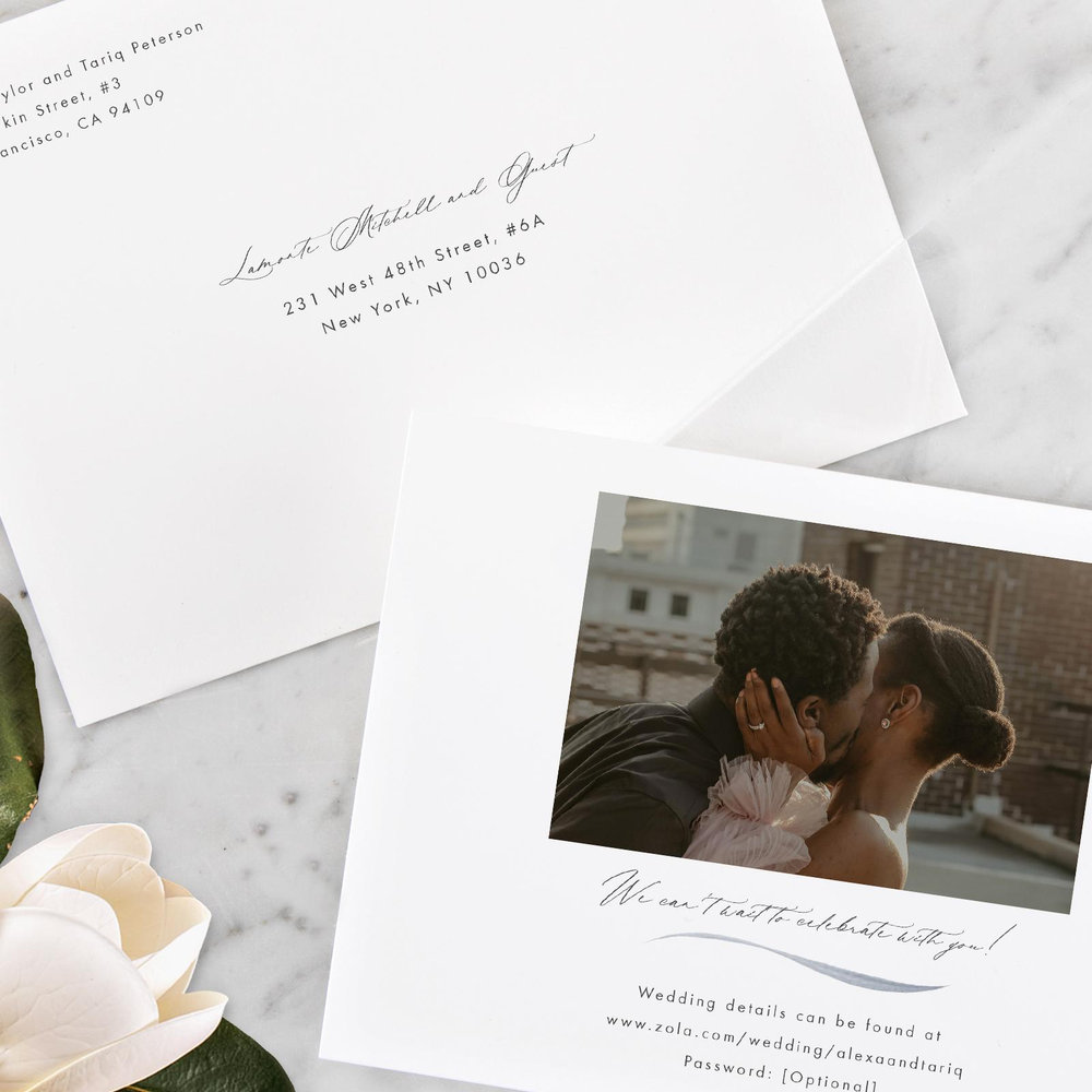 Brienno Landscape | Periwinkle Gray | Zola Wedding Invitations