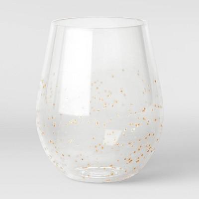 13oz Plastic Stemless Wine with Gold Detail - Opalhouse™