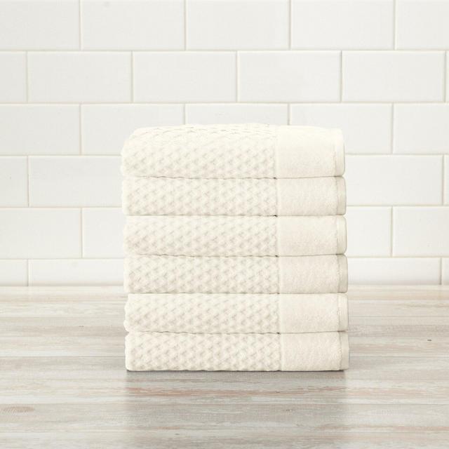 Kediri 6 Piece 100% Cotton Hand Towel Set