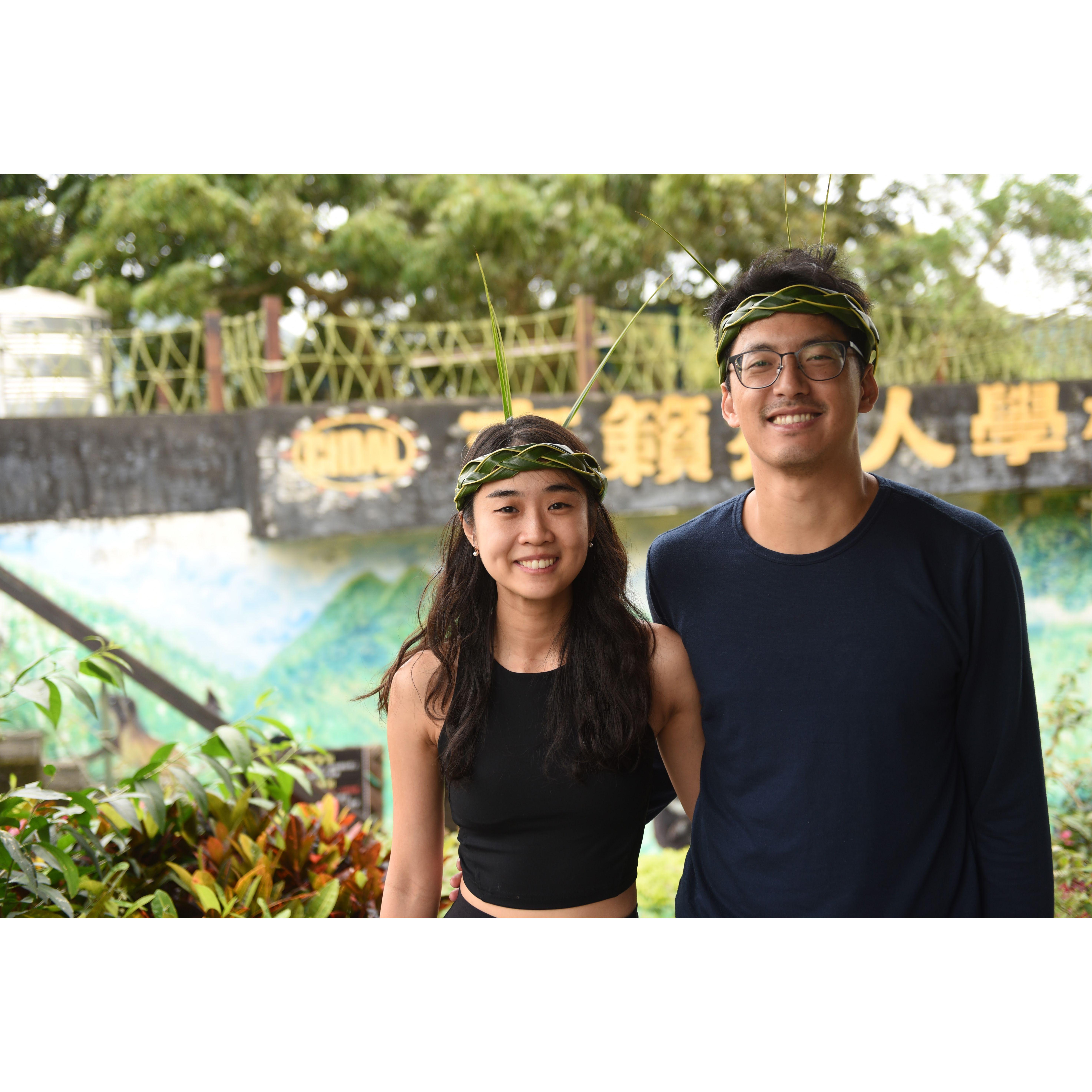 Taiwan again! we wove those things on our heads.