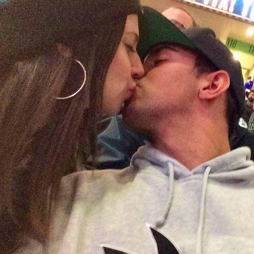 Our very first kiss on camera!