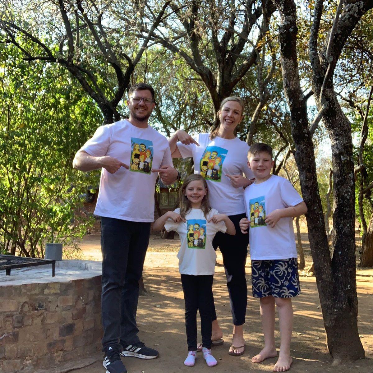Camping with the real-life Simpsons.