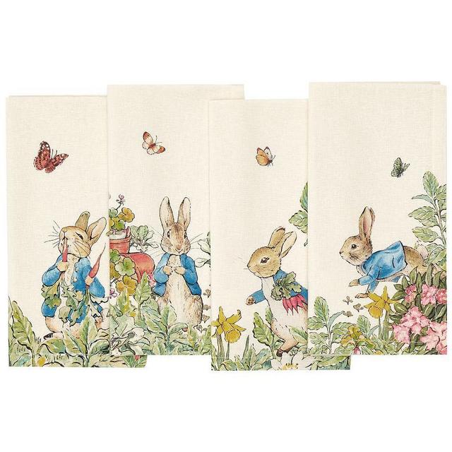 Peter Rabbit Garden Napkins, Set of 4 - Assorted