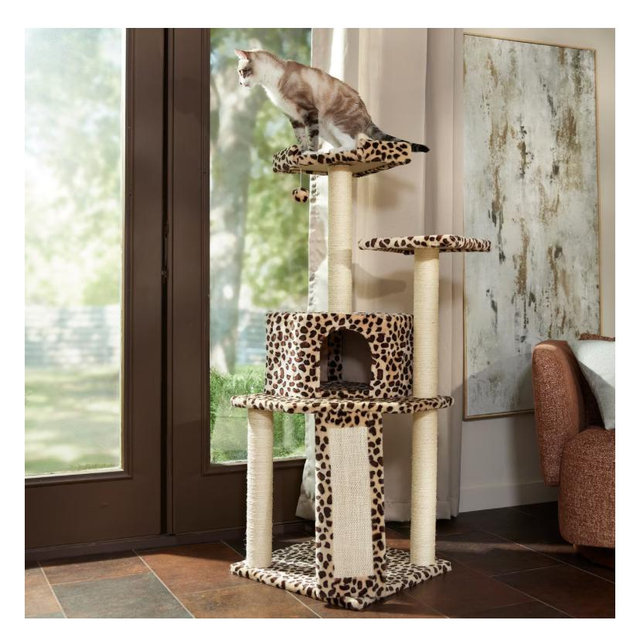 Frisco 52-in Faux Fur Cat Tree & Condo