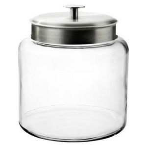 Anchor Hocking - Montana Glass Jar with Silver Lid - 1.5 gal.