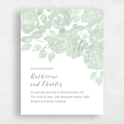 Green Wedding Save the Date - Clemson Corner