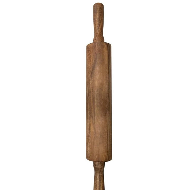 Ironwood Gourmet Acacia Wood Rolling Pine, 12" barrel x 2.75"