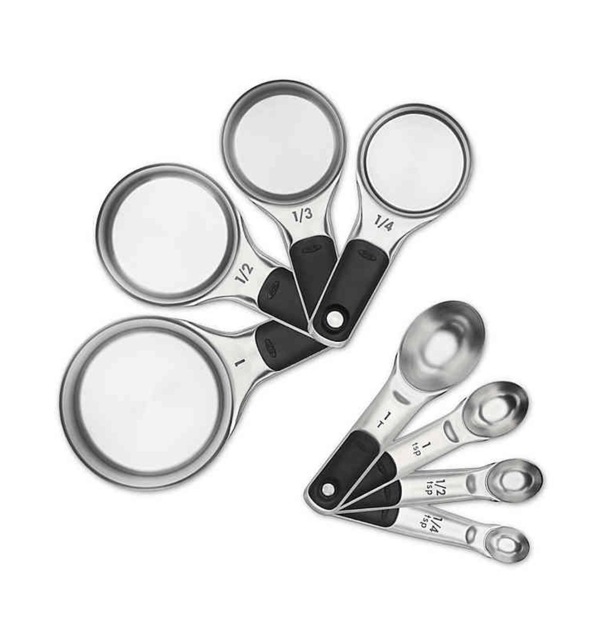 OXO 8-Piece Stainless Steel Measuring Cup/Spoon Set
