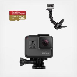 HERO 5 Camera with 32GB SD Card and Jaws Flex Clamp Mount