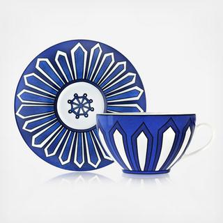 Bleus D'Ailleurs Breakfast Cup & Saucer