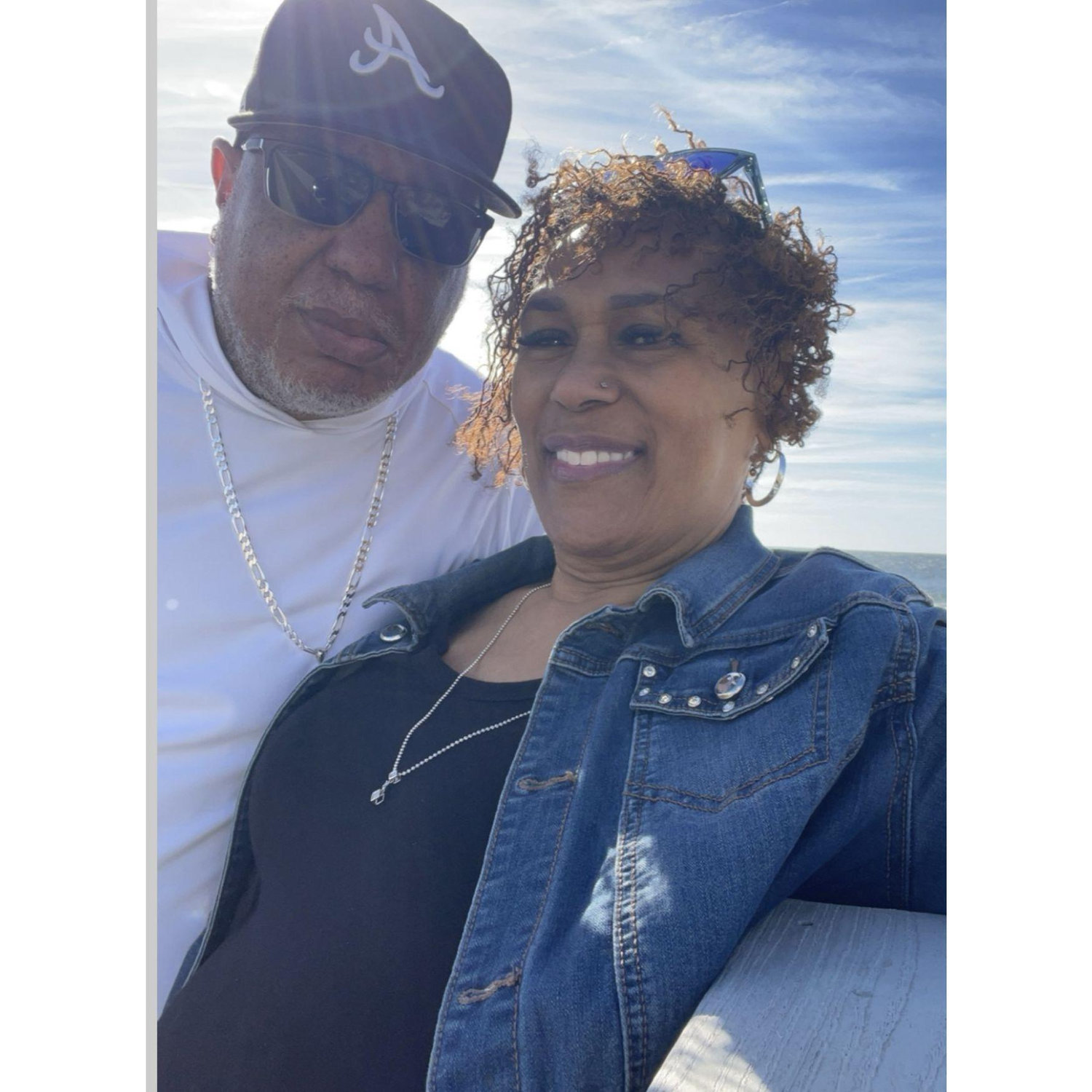All smiles, we're hanging out at Jacksonville Beach