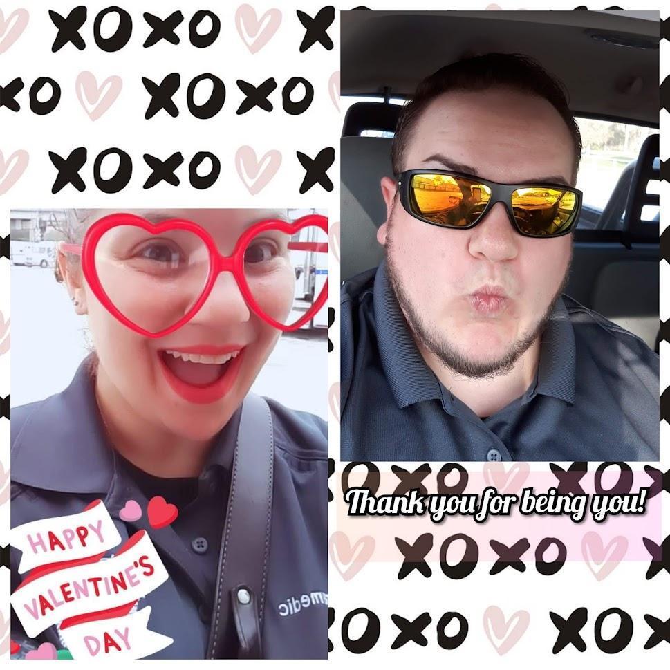 We both had to work our first Valentine's day, 2019