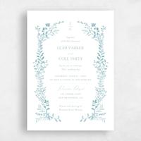 Blue Wedding Invitation - Ronneby Classic