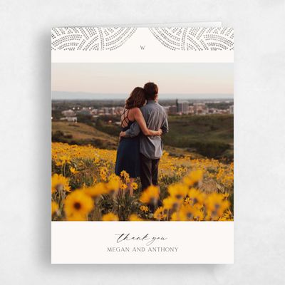 Grey Geometric Wedding Thank You - Belmont Photo