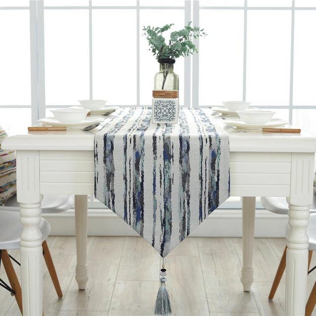Ethomes Striped Fabric Table Runner 13 x 63 inches(33 x 160cm)