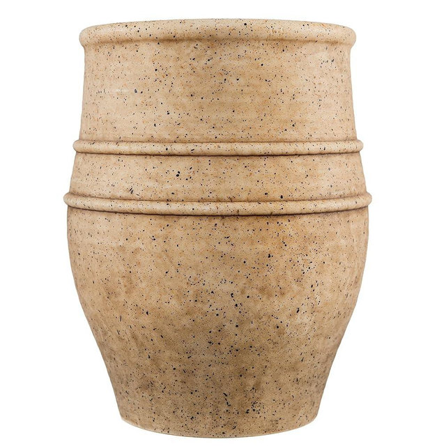 Everleaf Aria Planter Pot Small, Lightweight Modern Decorative Pot for Faux Trees & Indoor Plants, Ultra-Light Matte Finish Planter for Living Room Decor Color Dune