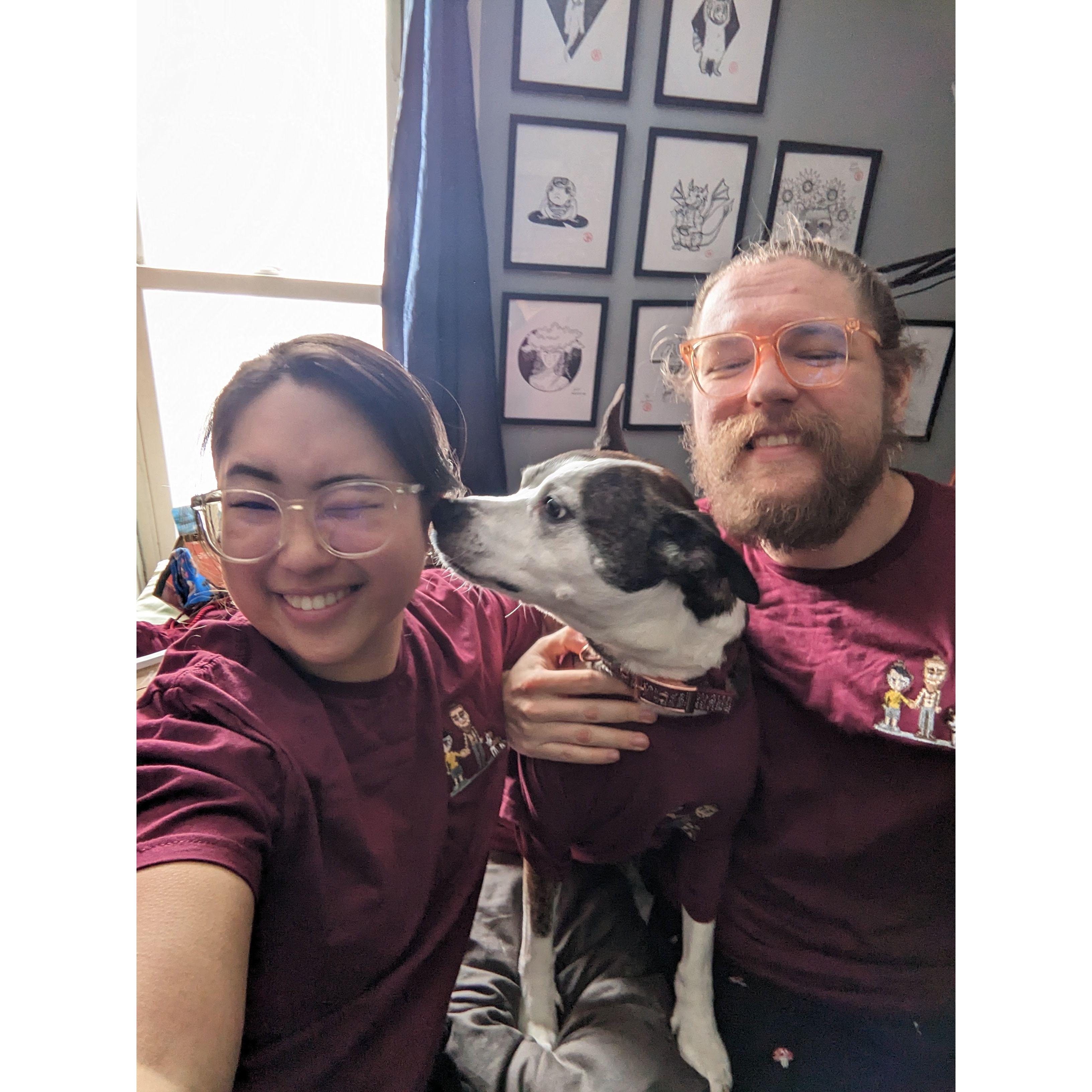 Matching shirts! 