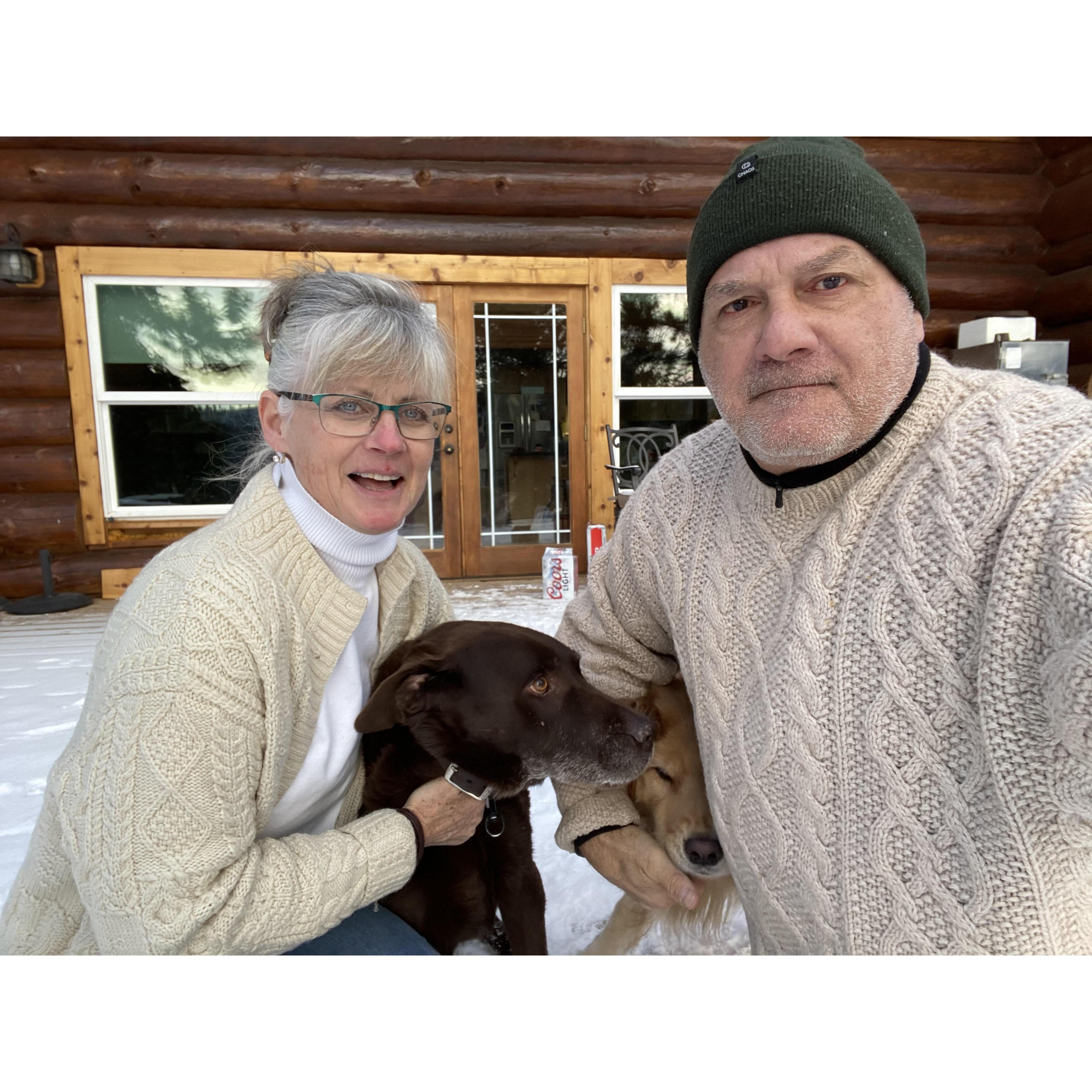 Our first Christmas together at the Cabin!