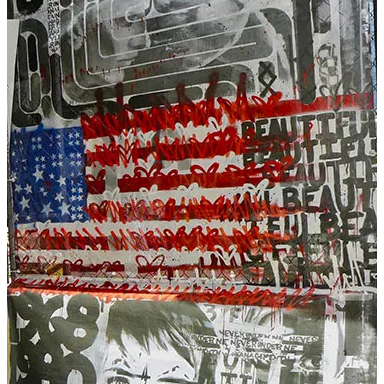 Going forward, after we changed the date, I decided to show reverence for the day by using street art from The Mural Project @ NYC's World Trade Center.