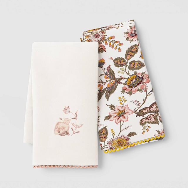 2pk Easter Floral Kitchen Towels - Threshold™