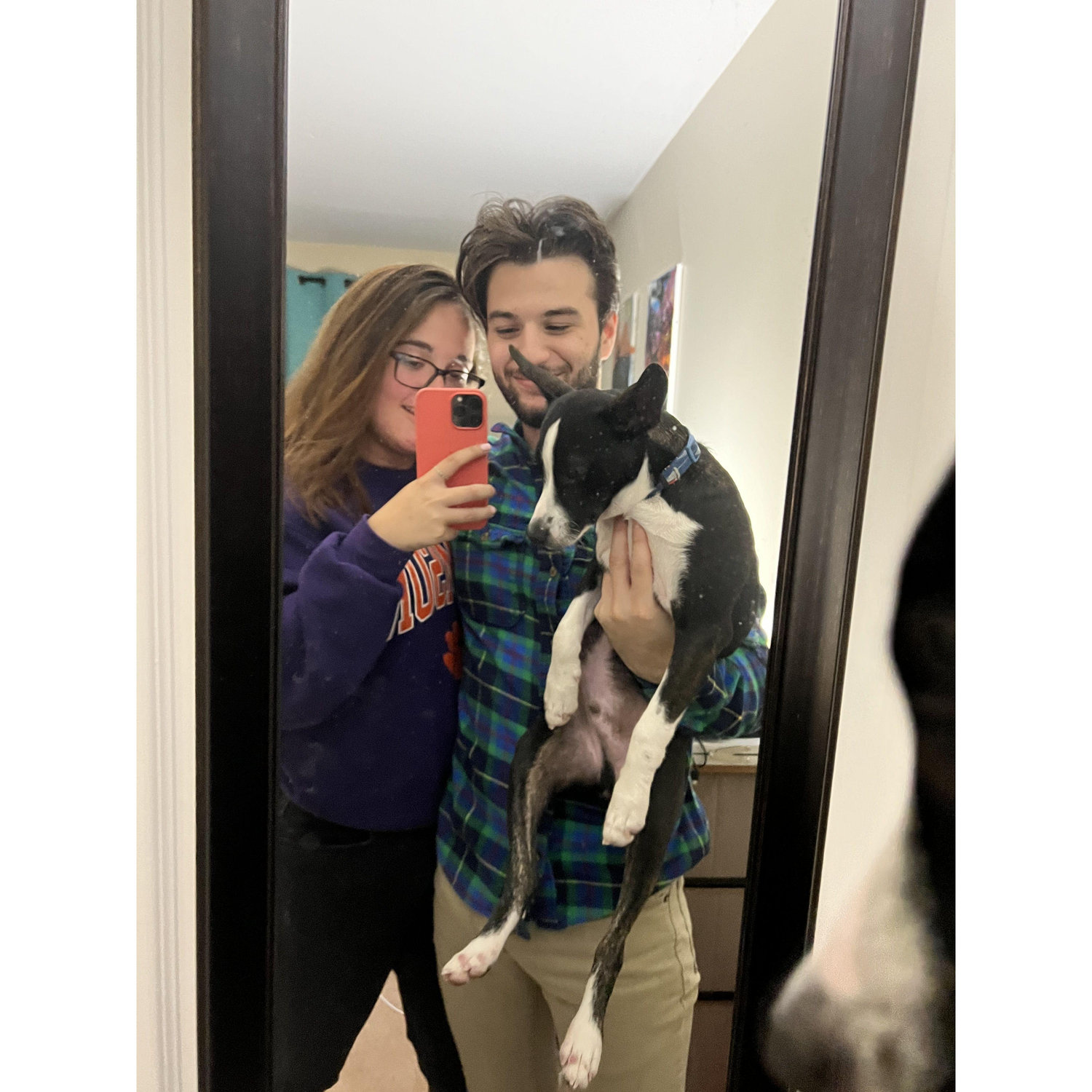 Our first 'official' family photo. Jack was clearly very excited...