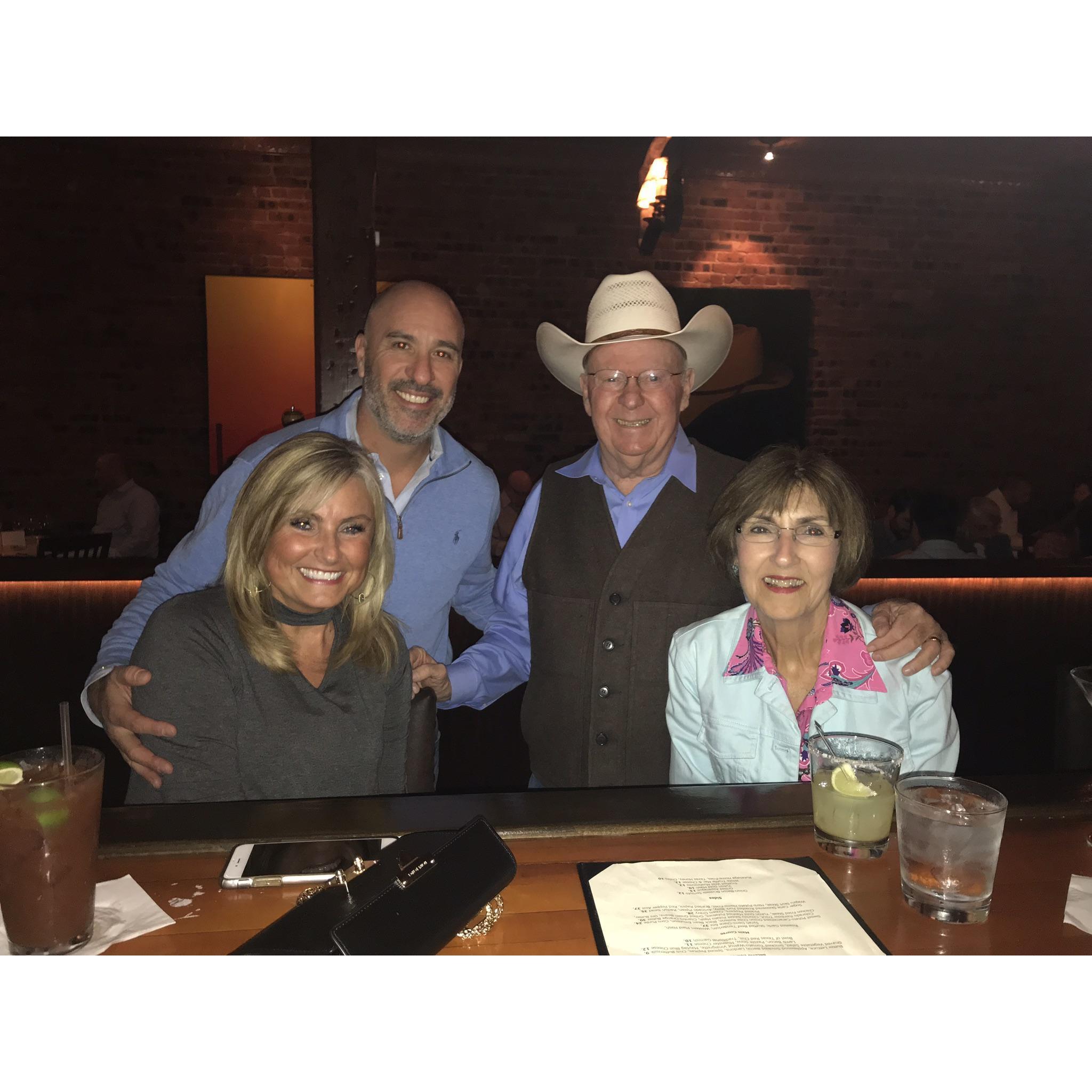 Date night in Ft. Worth with Tammie's folks