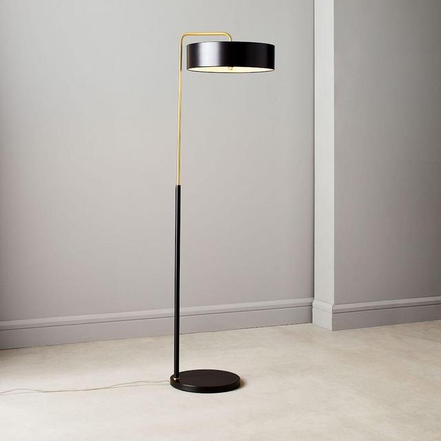 Library Floor Lamp, Dark Bronze, Antique Brass