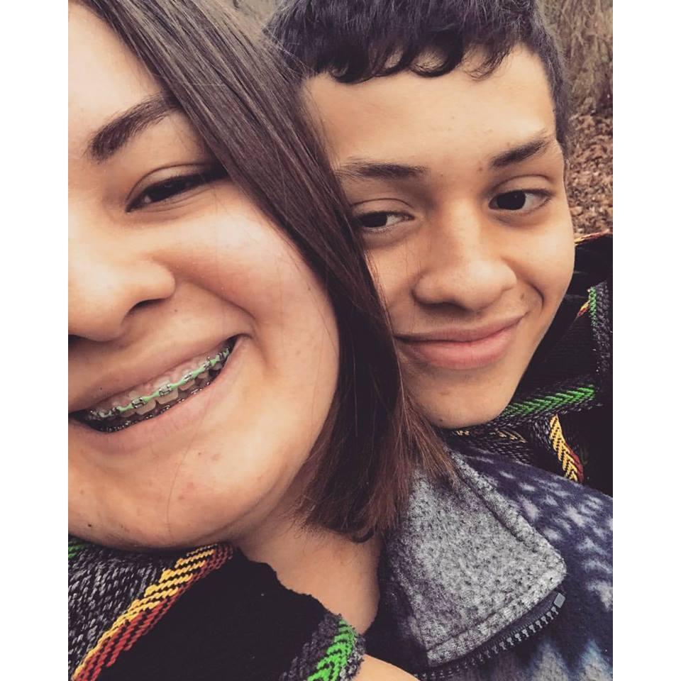 One of our many selfies we've took during cold hikes.