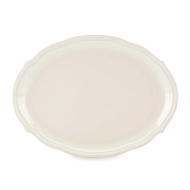 Lenox® French Perle Bead 16-Inch Oval Platter in White