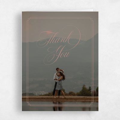Café au Lait, Brown Wedding Thank You - Loren Photo