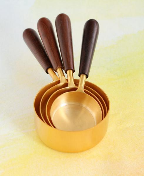 Fair Trade Gold Measuring Cups, Made In India
