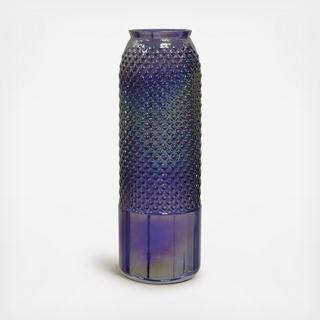 Diamond Stud Recycled Spanish Glass Vase