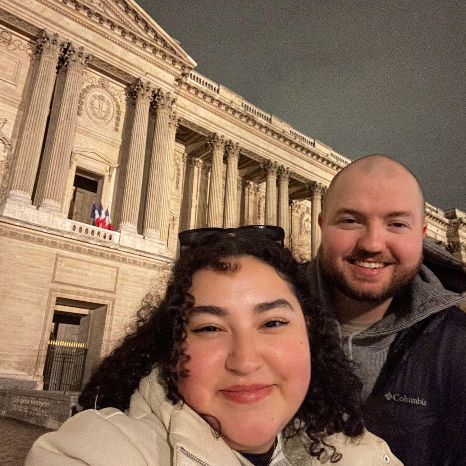 Night 1 in Paris, outside The Louvre!