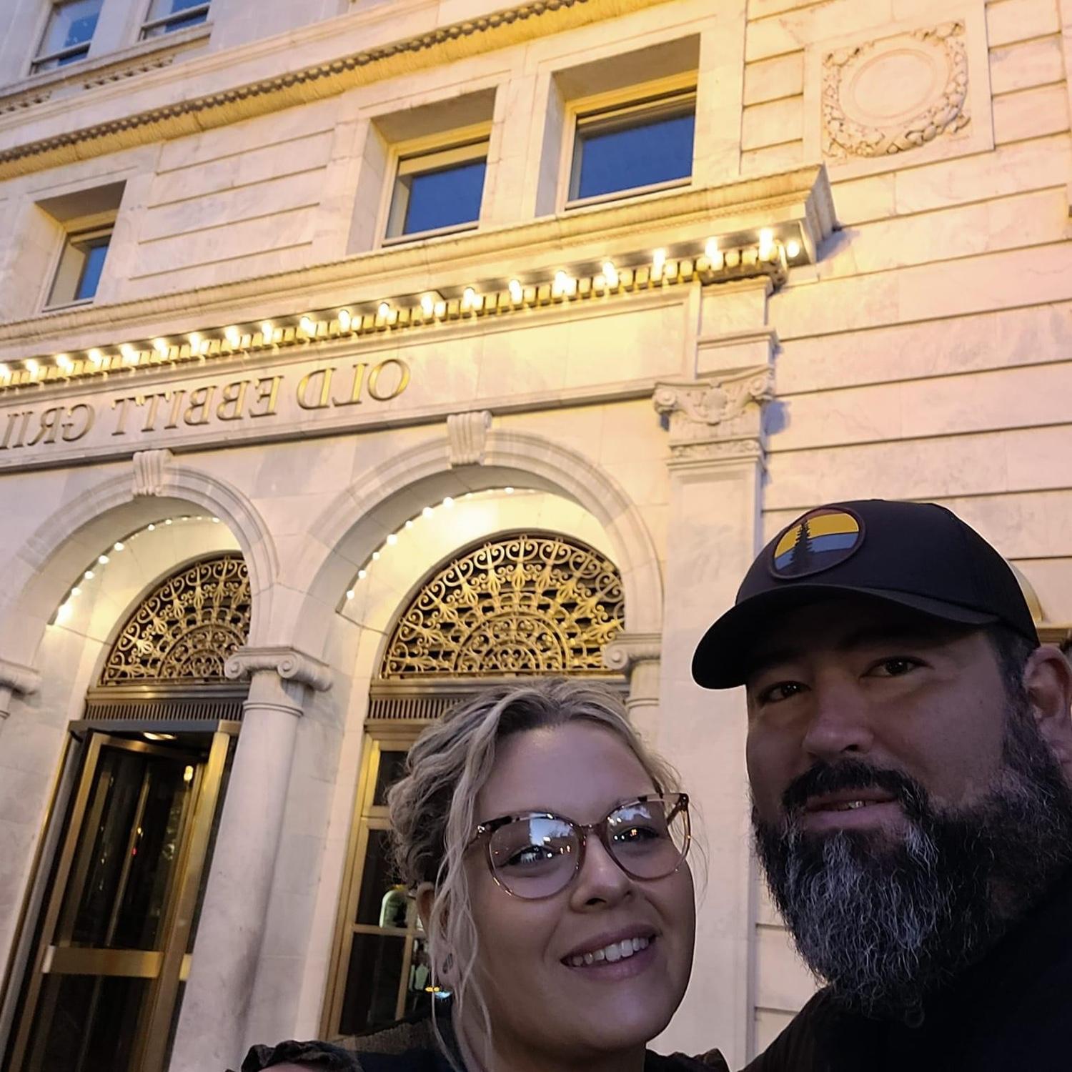 In front of the Old Ebbitt in D.C.