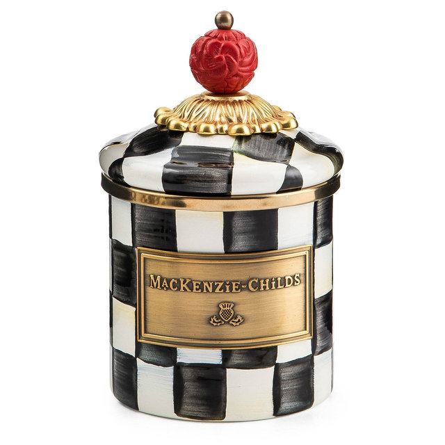 Mackenzie-Childs Courtly Check Mini Canister