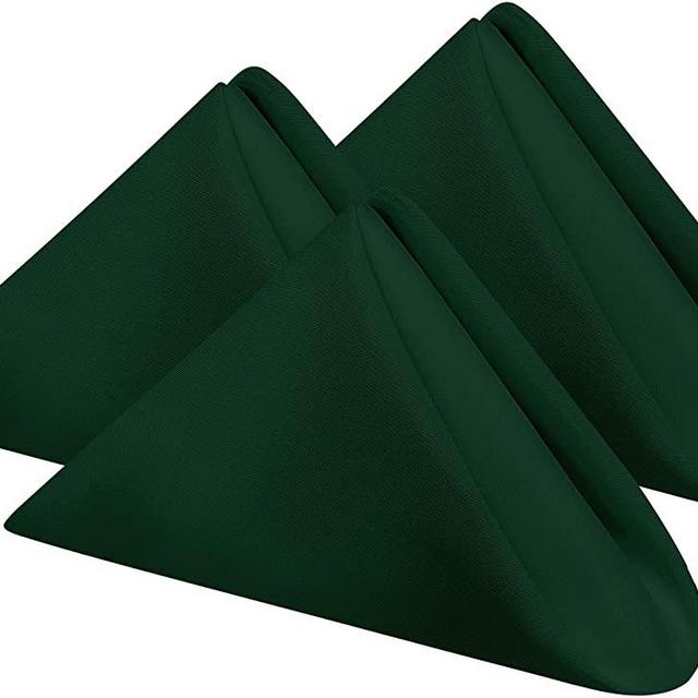 Utopia Home Hunter Green Cloth Napkins (12 Pack, 20x20 Inches), Ideal Dinner Napkins for Party, Wedding and Lunch/Dinner