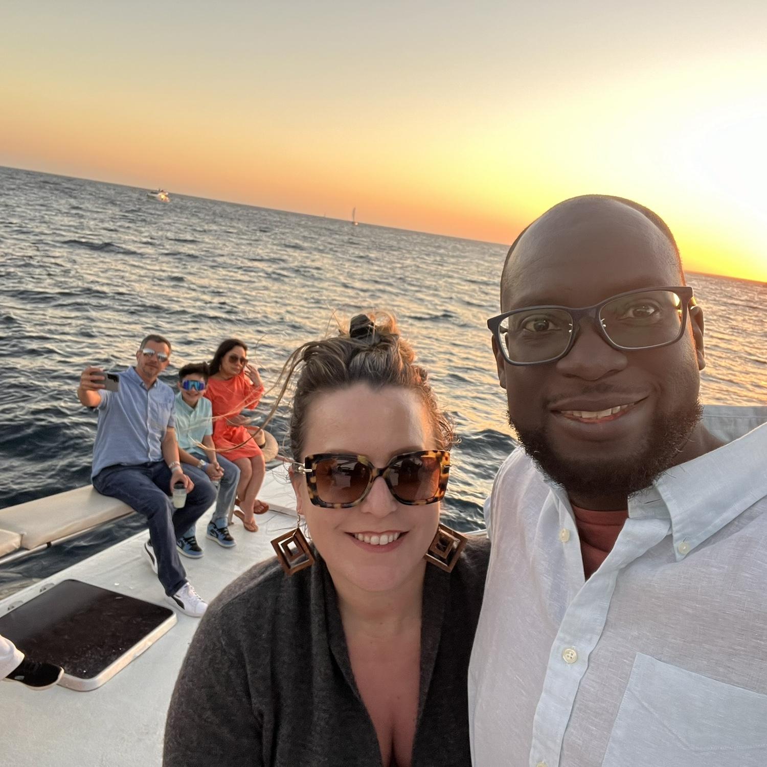 On a catamaran in Cabo San Lucas, March 2024